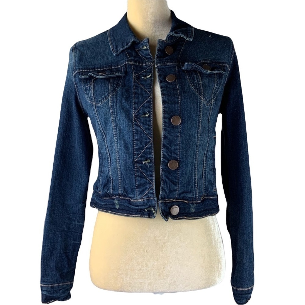 Red Camel Factory Faded Crop Denim Jacket Size Medium